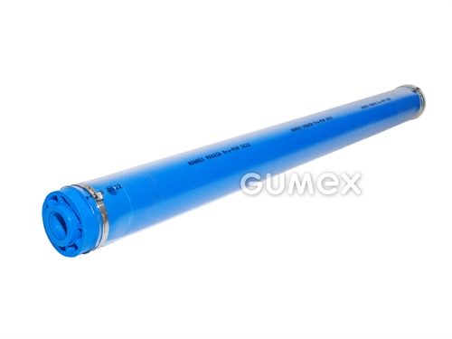 Membránový difuzor PRO2 AIR Pre-PUR 601, DN 64,5mm, délka 570mm, vnitřní závit G 3/4", nosná část (PP, modrý), návlek (PU, transparentní), upevňovací spony (nerezová ocel)